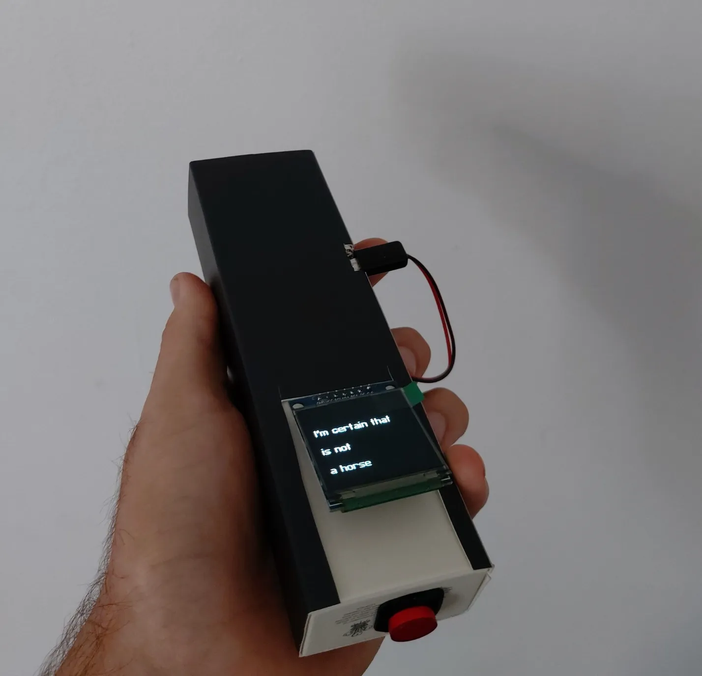 The completed horse detector device