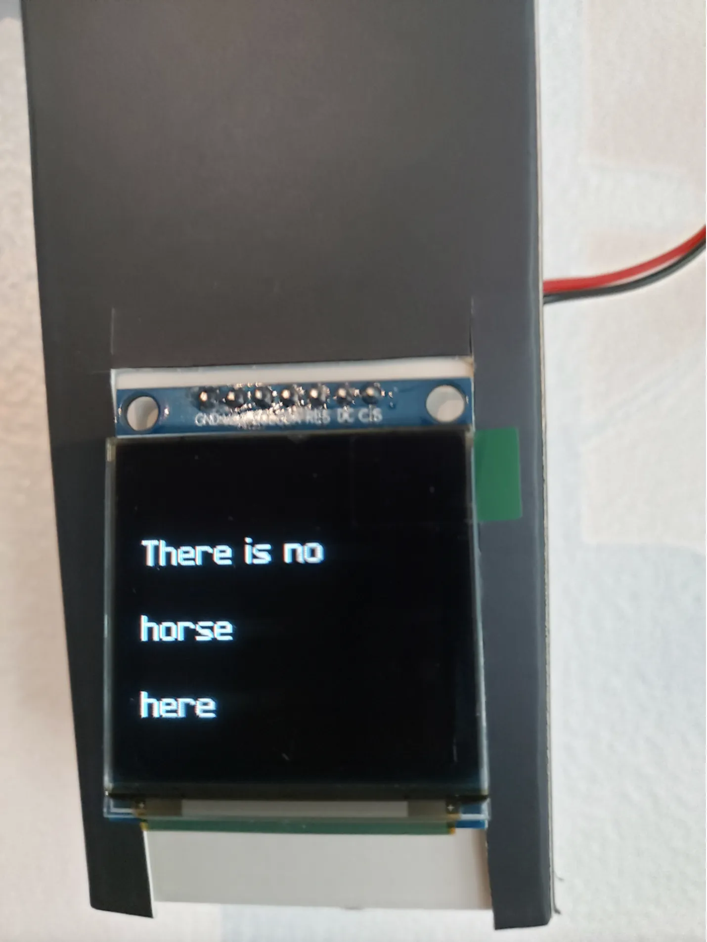 Good test result on printed horse